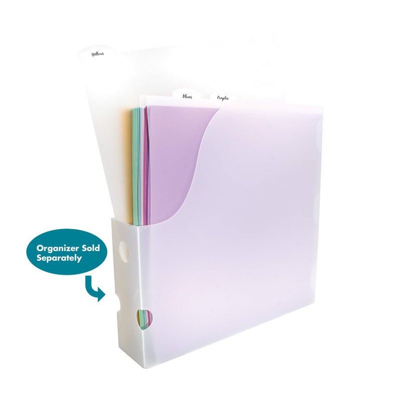 Advantus Storage Studios Tabbed Dividers with Labels 3/Pack, 12.25 x 12.88 Inches, Clear (CH92601) - Image 3